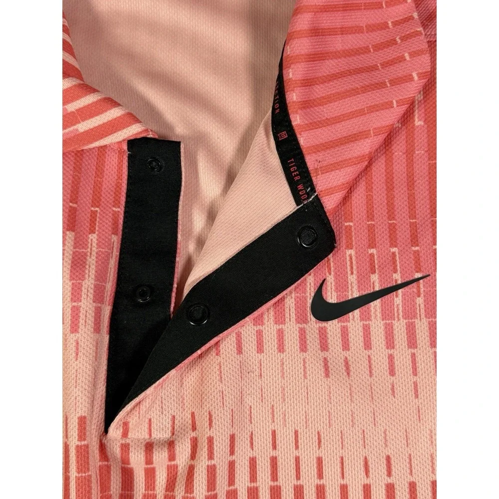 Nike Dri-Fit ADV Tiger Woods Mens Large Pink The Woods Jupiter Polo Shirt DN2237